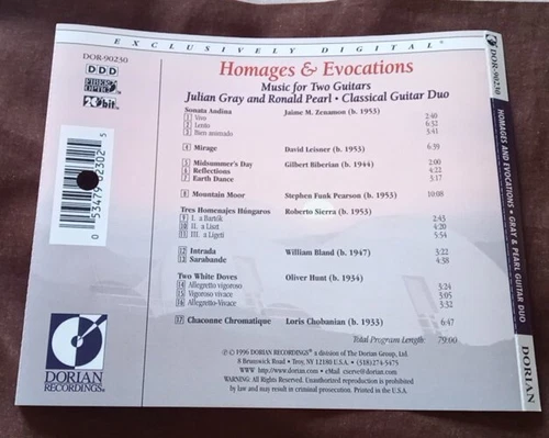 HOMAGES AND EVOCATIONS - Gray & Pearl Guitar Duo - Rare Promo 19 - photo 2