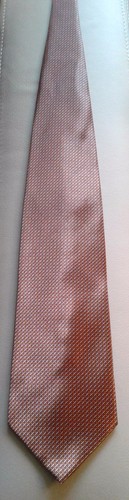 Vanderbilt Hand-Sewn Necktie Tie - Red, White and Gold Pattern