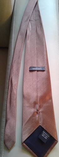 Vanderbilt Hand-Sewn Necktie Tie - Red, White and Gold Pattern - photo 2