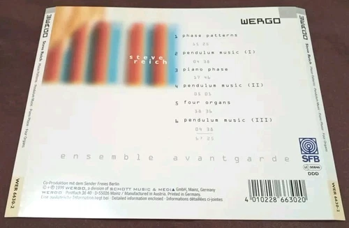 Steve Reich - Phase Patterns; Pendulum Music; Piano Phase; Four - photo 2