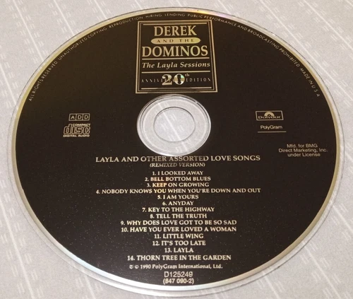 Derek & The Dominos - Layla 1990 CD (VG) - photo 3