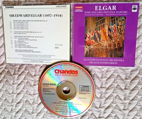 Elgar - Pomp and Circumstance Marches - Chandos 1985 CD - OOP &