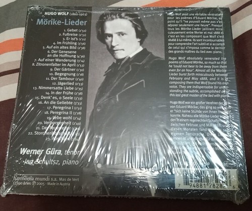 HUGO WOLF - MORIKE LIEDER - WERNER GURA (Tenor) JAN SCHULTSZ (Pi - photo 2