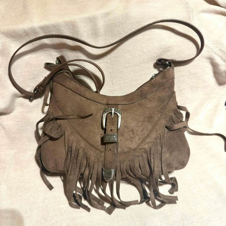 Fringe Vintage Crossbody Bag - Perfect For Cowboy Outfits