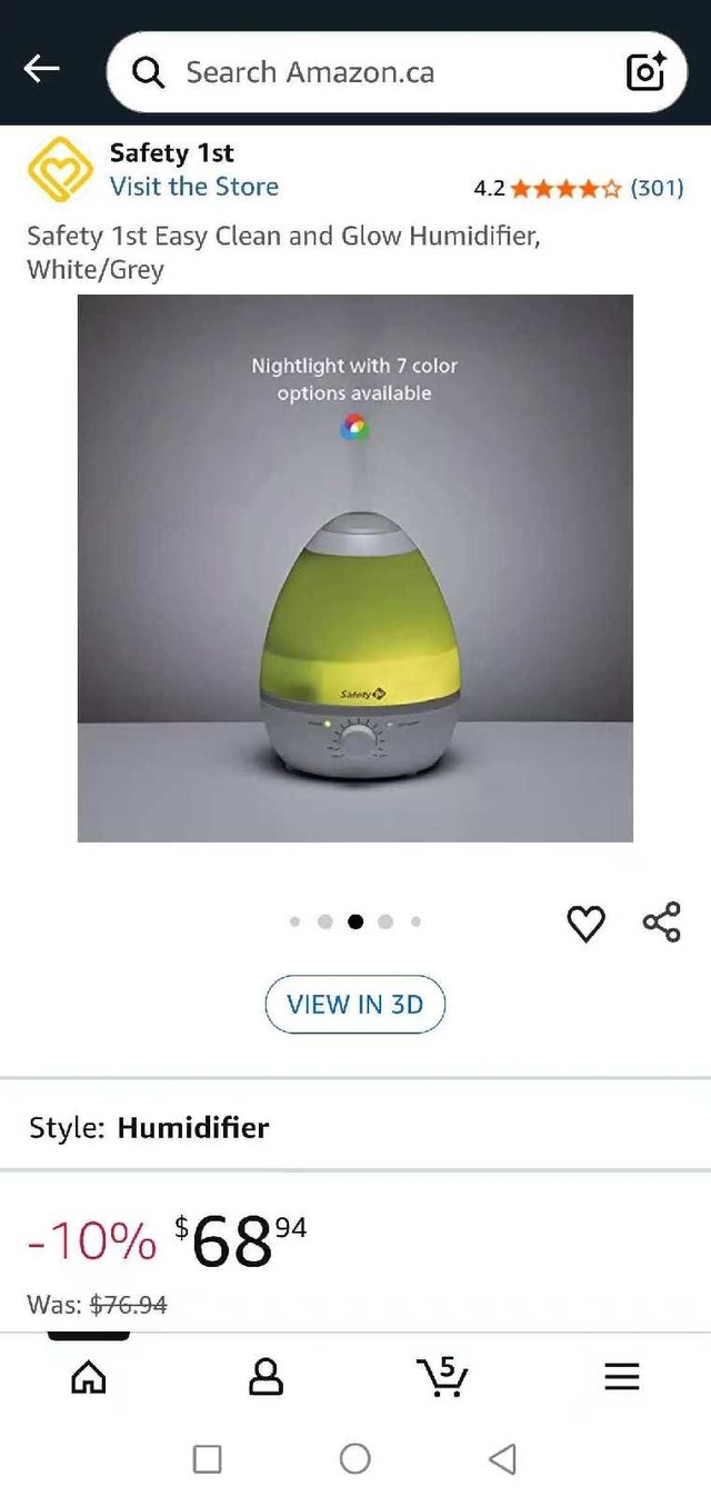 Safety 1st 360° Cool Mist Humidifier - Good Condition - photo 2