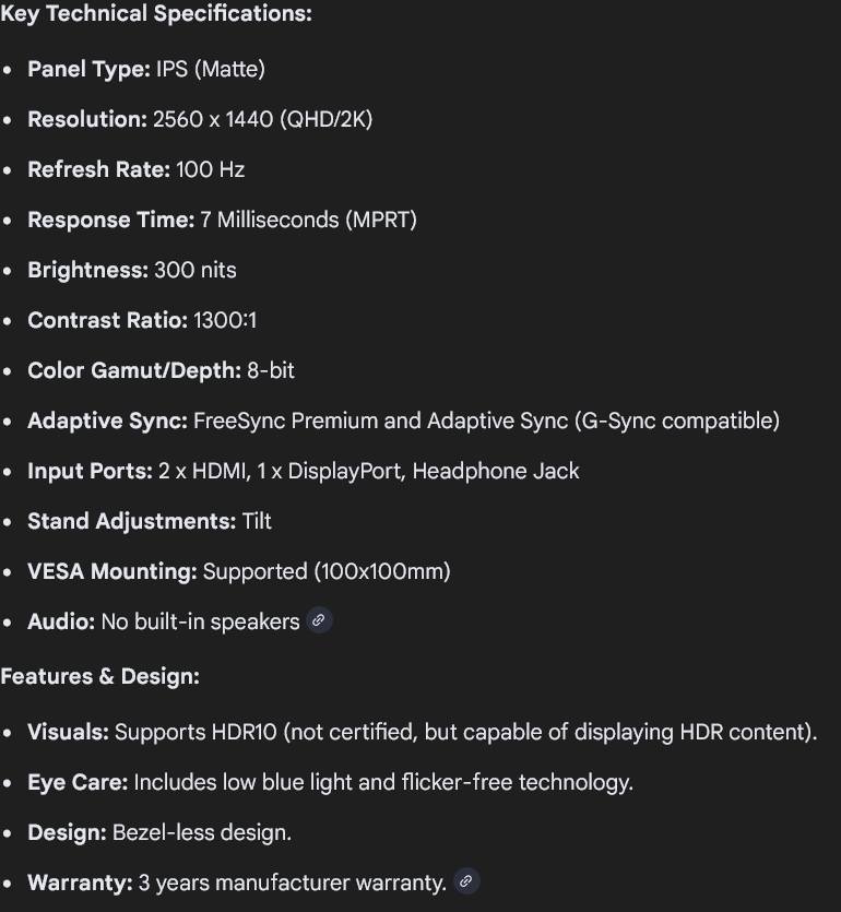 KTC 27" 1440p 180Hz - photo 2