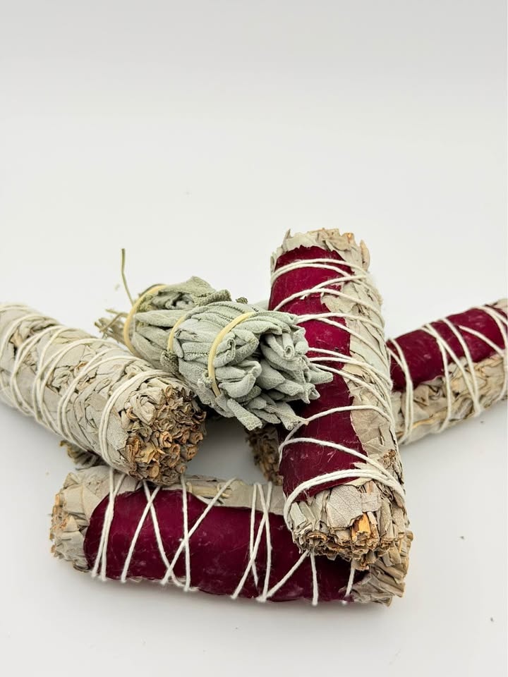 Sage Smudge (6) Bundle Set - White Sage & Rose Sage