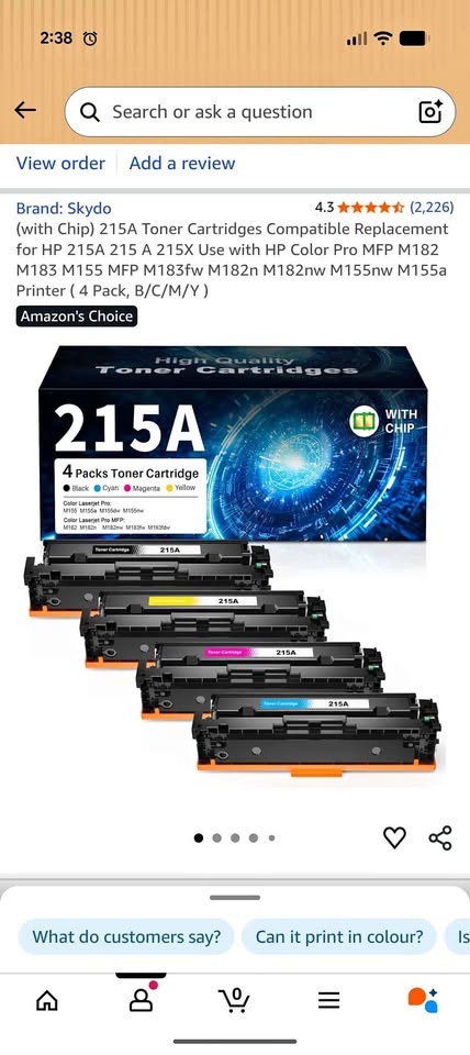 (with Chip) 215A Toner Cartridges Compatible Replacement