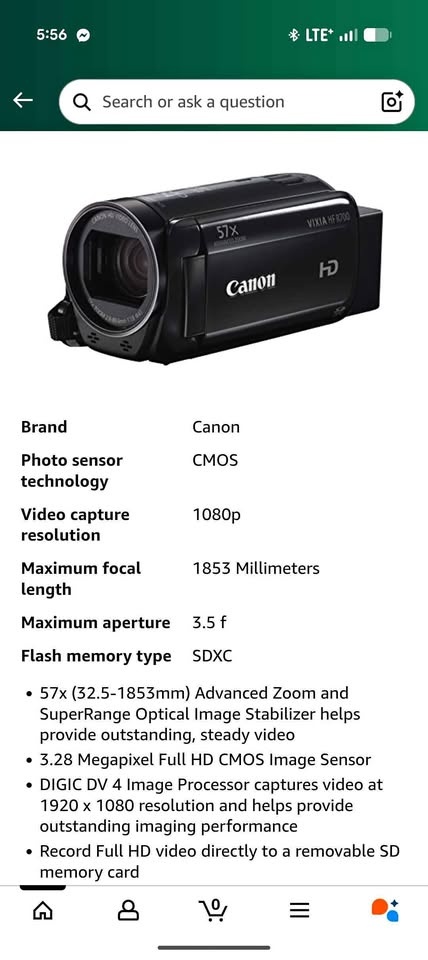 Canon HF R700 VIXIA FHD High Definition Camcorder