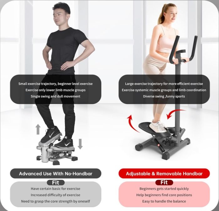 Premium Portable Twist Stair Stepper with Handbar & LCD - photo 3