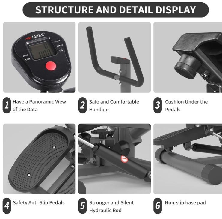 Premium Portable Twist Stair Stepper with Handbar & LCD - photo 4