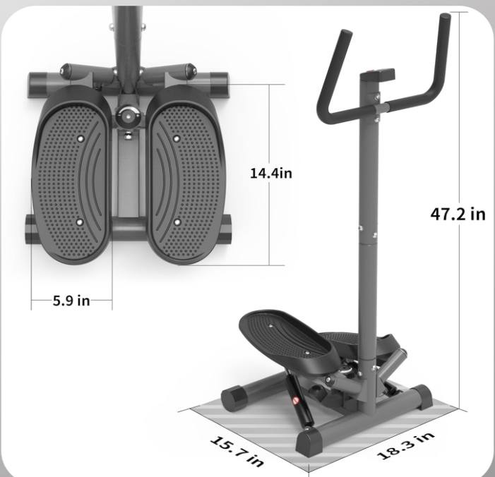 Premium Portable Twist Stair Stepper with Handbar & LCD - photo 5