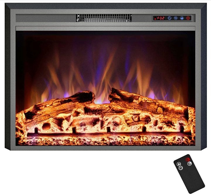 30" Electric Fireplace Heater with Remote