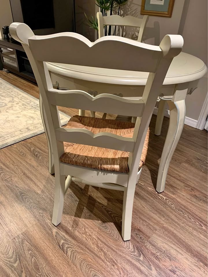 Vintage Refurbished Solid Wood Dining Set + sideboard