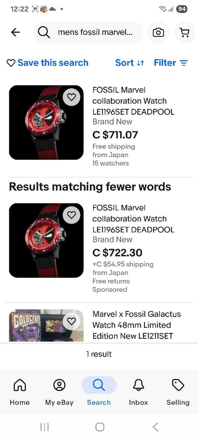 Limited Edition Fossil Deadpool Watch - photo 3
