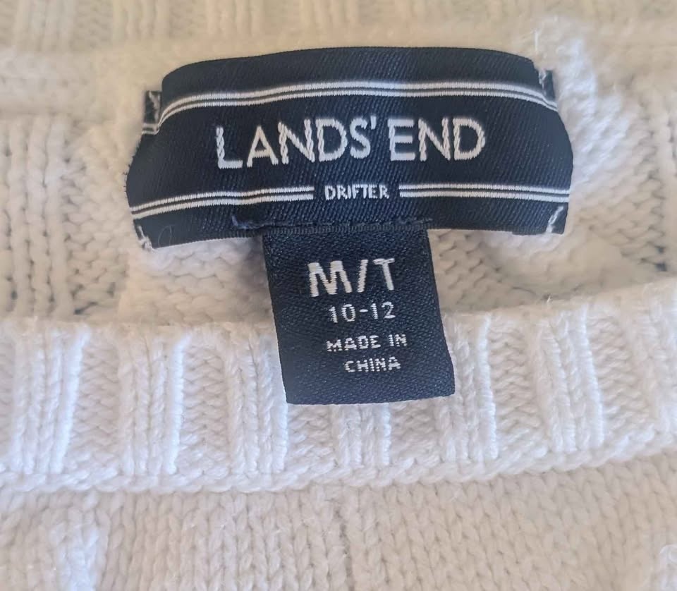 Boys Medium Tall Lands End 100% Cotton Sweater - photo 3