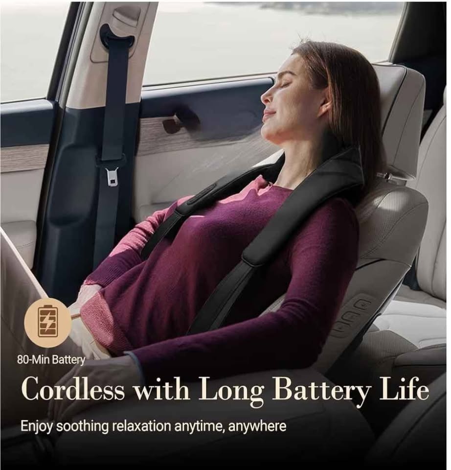 Cordless Neck Massager with Heat, 4D Deep Kneading - photo 5