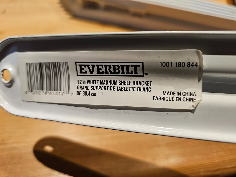 6 Everbilt 12-inch Magnum Brackets - White - photo 3