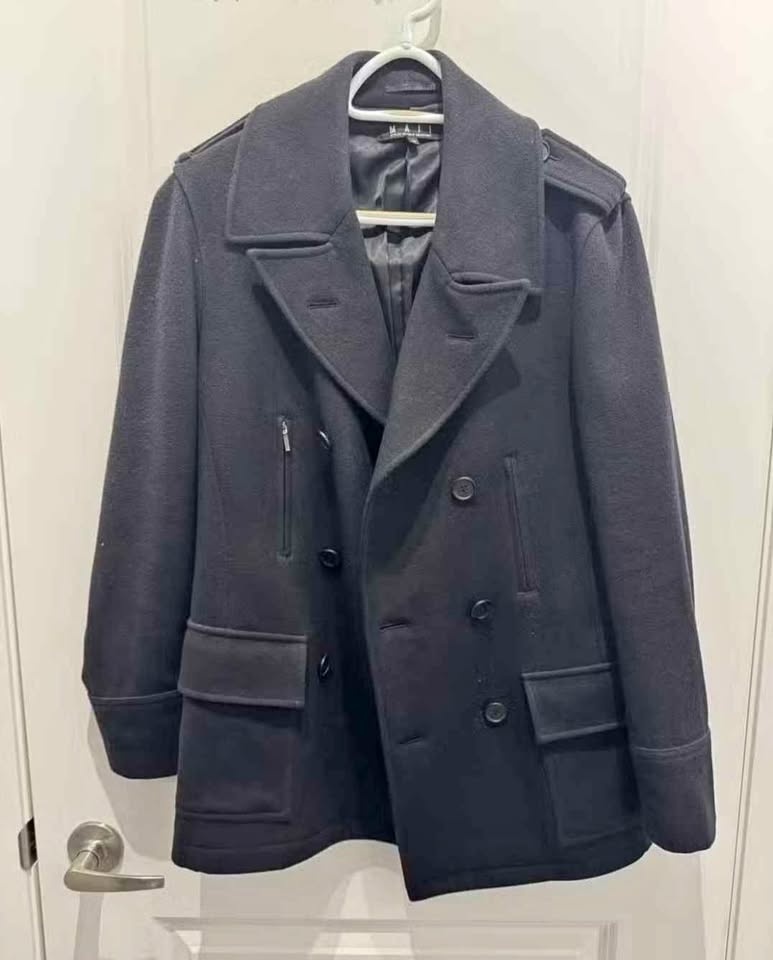 MAJI Dark Gray Peacoat Size M