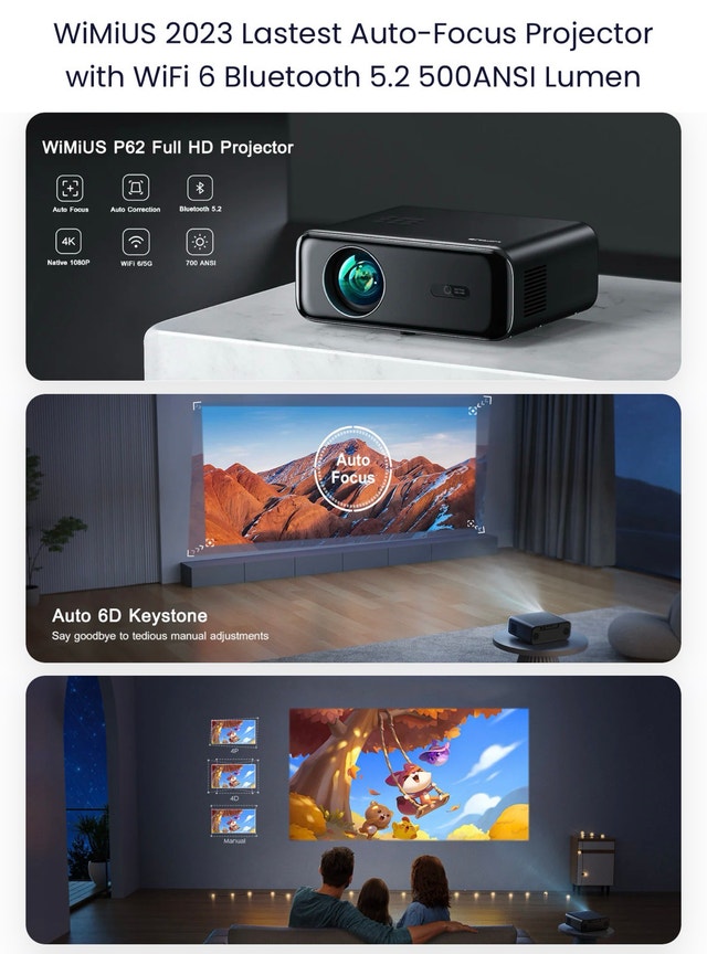BRAND NEW!  WiMiUS P62 LCD Projector
