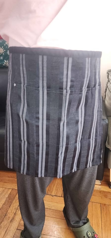 Chef Works Presidio Black Striped Half Bistro Apron - photo 3