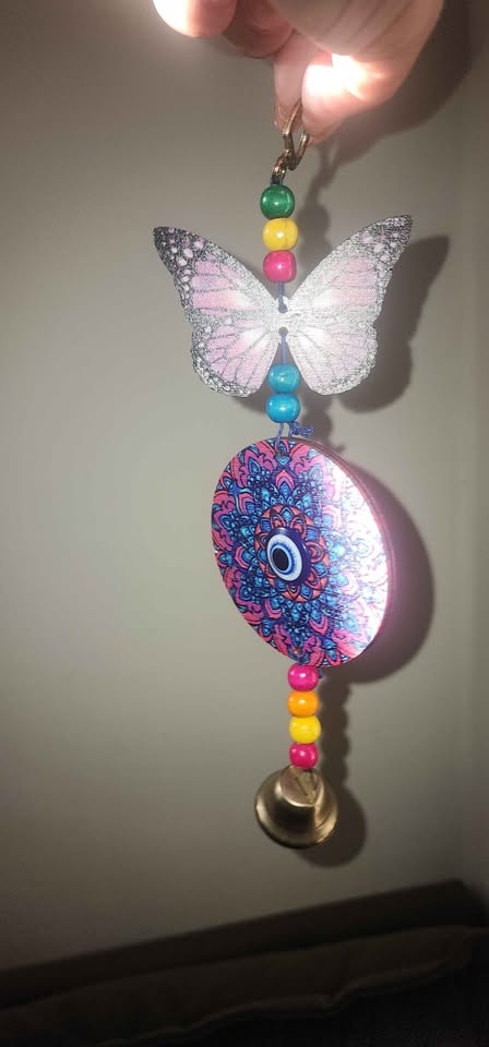 Multicolor butterfly with blue eye - photo 2
