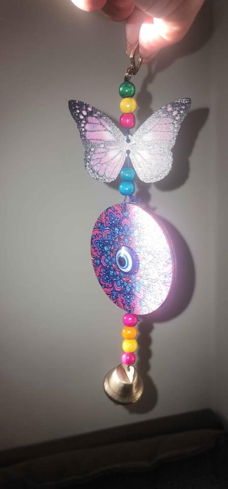 Multicolor butterfly with blue eye - photo 3