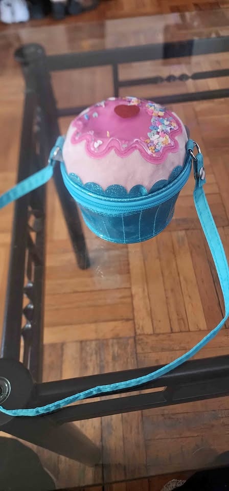 Claire's Sparkly Blue Cupcake Purse