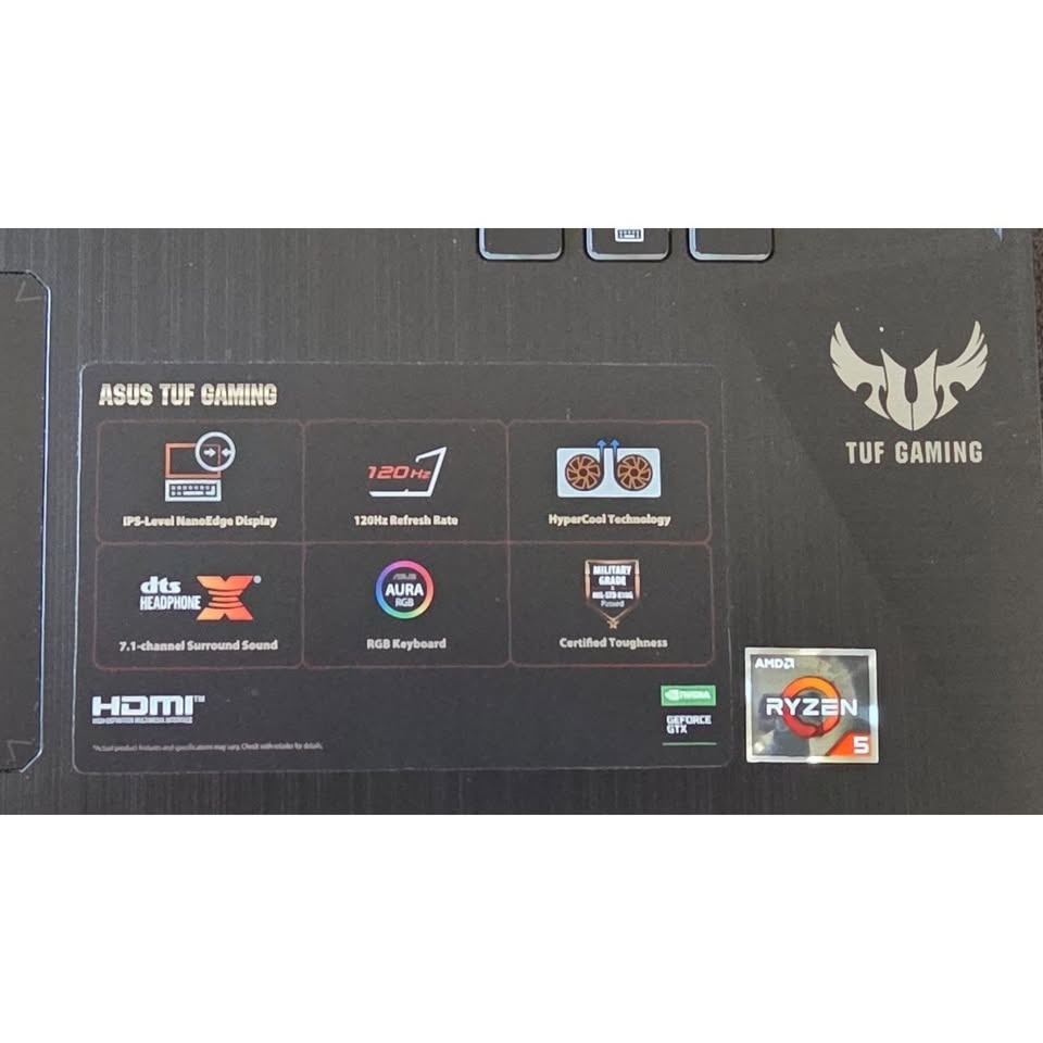 ASUS TUF FX505D Gaming Laptop 15.6" Ryzen 5 16GB RAM GTX 1650 - photo 3