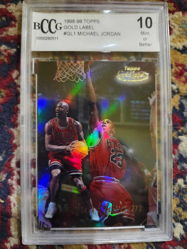 1998 Topps Gold Label #GL1 Michael Jordan Card - Graded BCCG 10