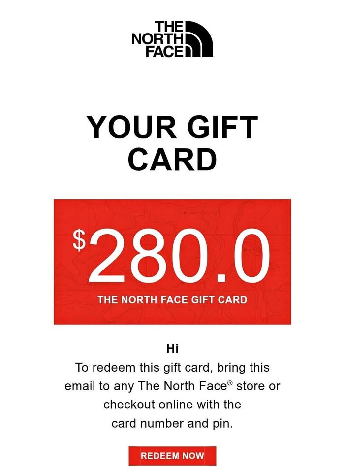 The North Face Egift Card