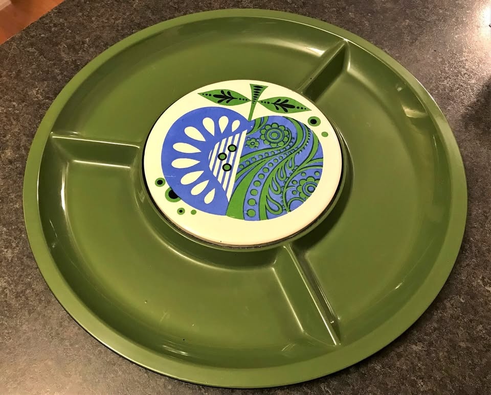 Platter Melamine 13" with Ceramic Centre