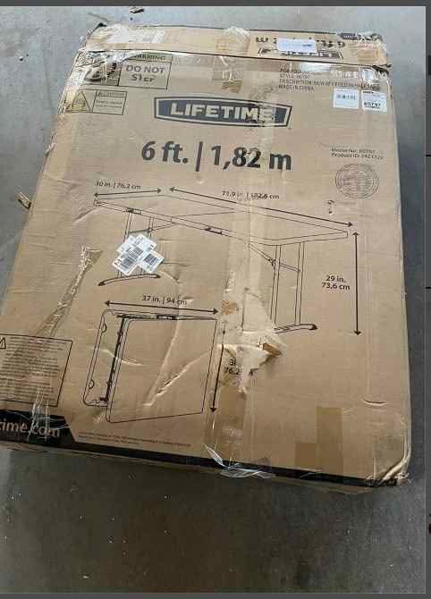 New in box Lifetime 6ft Fold Table 2 Pack - photo 3