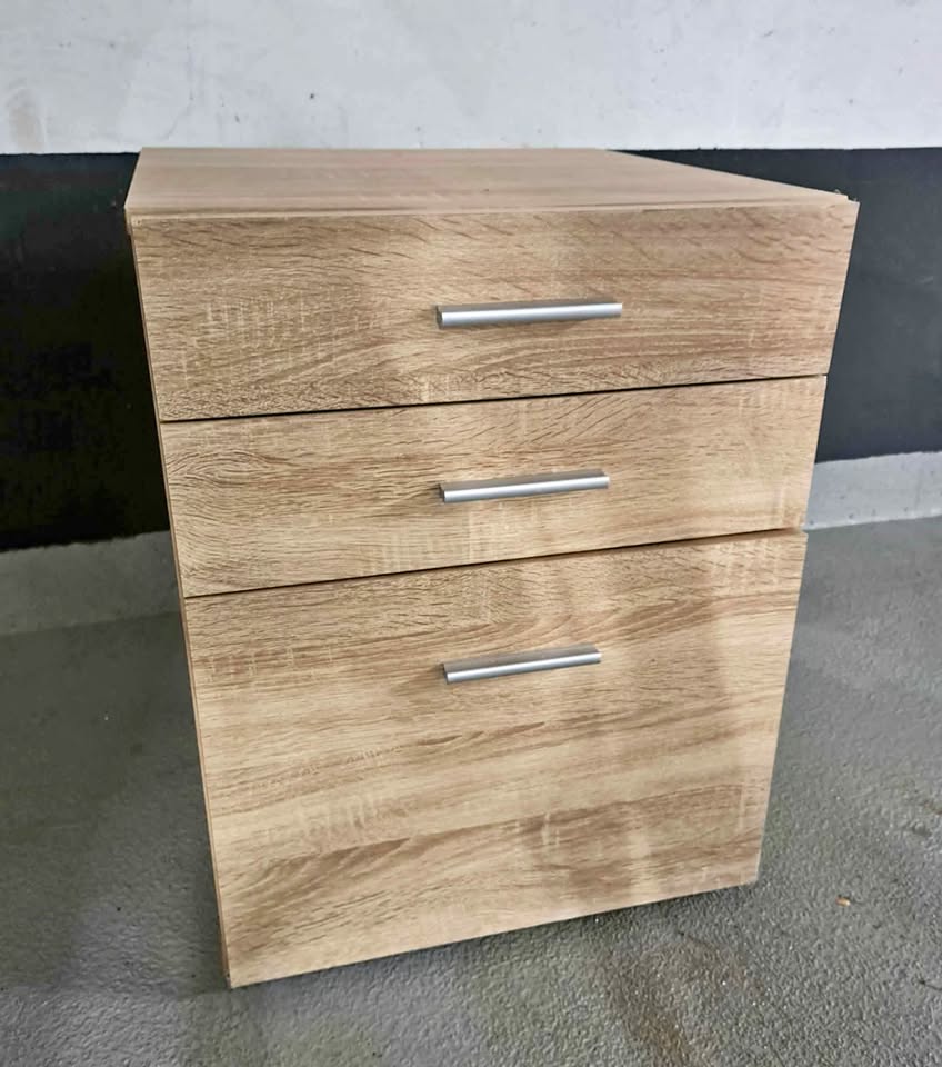 3-Drawer Office Cabinet with File Storage