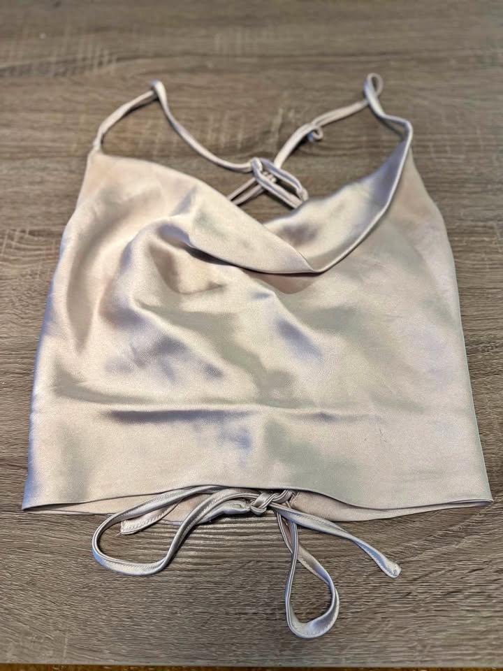 Garage Silky Draped Collar Top