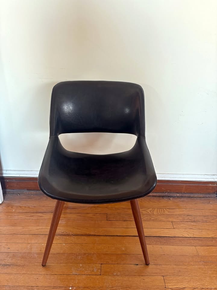 Mid-Century Modern Black Accent Chair