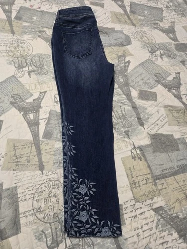 Chico's Platinum Jeans Womens 00/5 Blue Straight Ankle Denim Cot - photo 3
