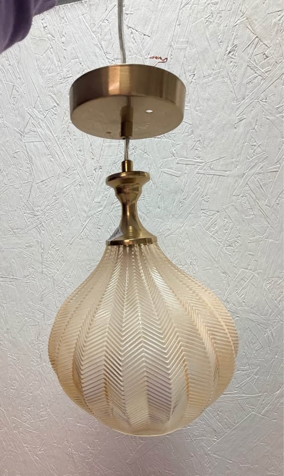 Renity Glass Pendant prima lighting - 11" with Brass Fixture - photo 2