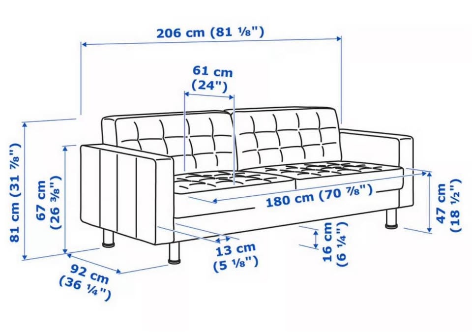 Ikea MORABO 3 Seater Sofa - Light Green - photo 3