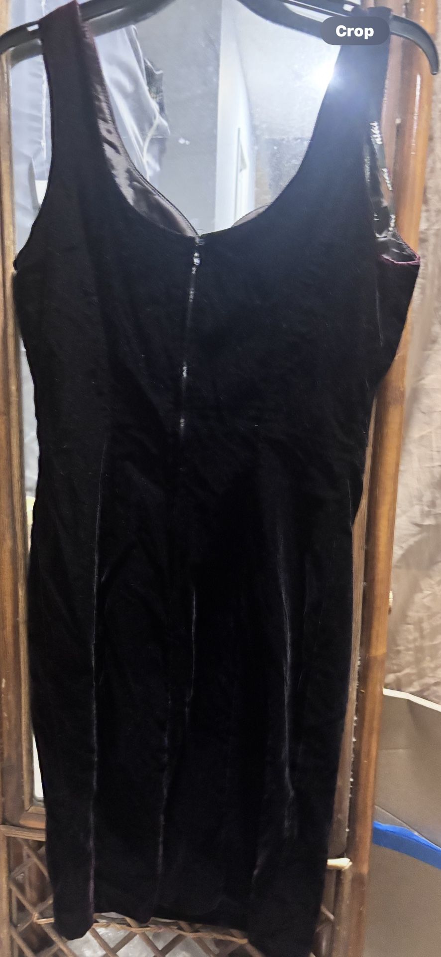 Vintage Karen Lucas for Niki Black Velvet Dress | Size 12 | Made - photo 3