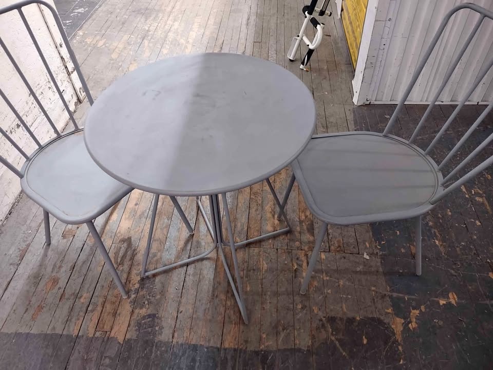 2 Metal Chair and Table Outdoor Set