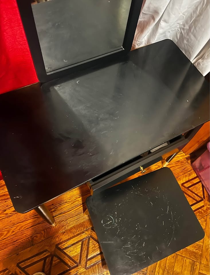 Black Vanity with stool - photo 4