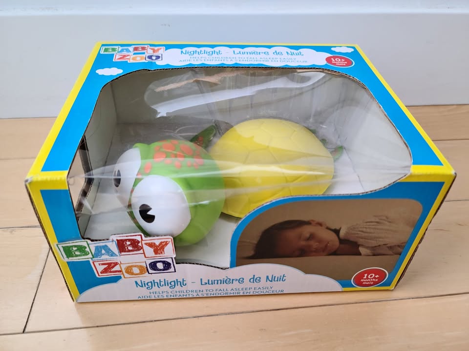 Brand New Baby Zoo Gus The Turtle Timer Night Light: Green