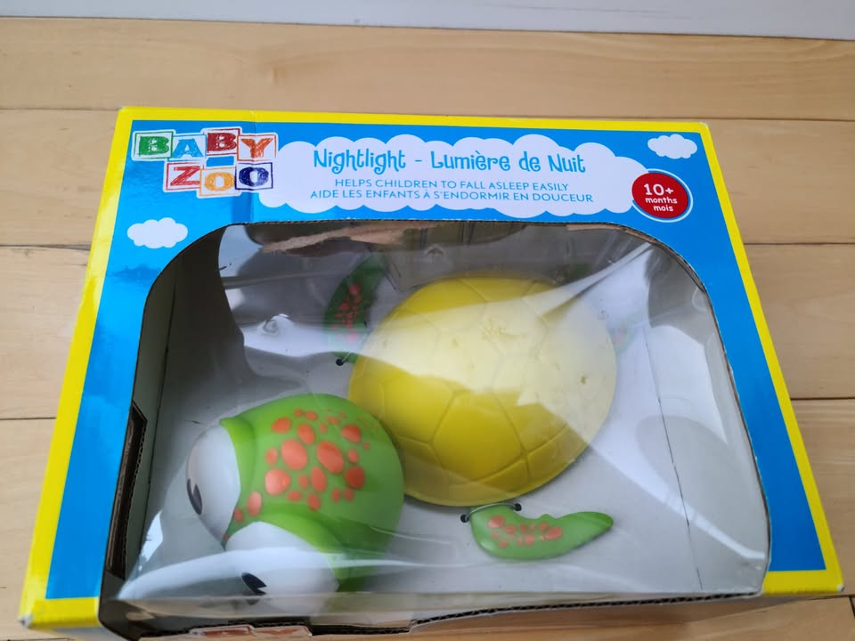 Brand New Baby Zoo Gus The Turtle Timer Night Light: Green - photo 2
