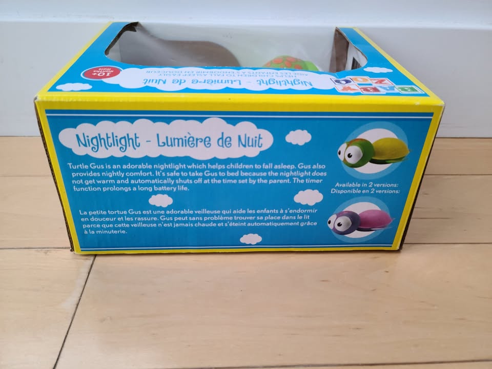 Brand New Baby Zoo Gus The Turtle Timer Night Light: Green - photo 4