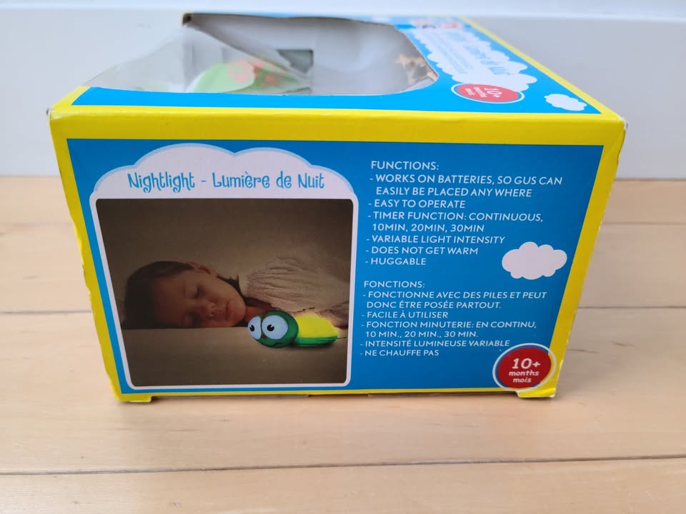 Brand New Baby Zoo Gus The Turtle Timer Night Light: Green - photo 5