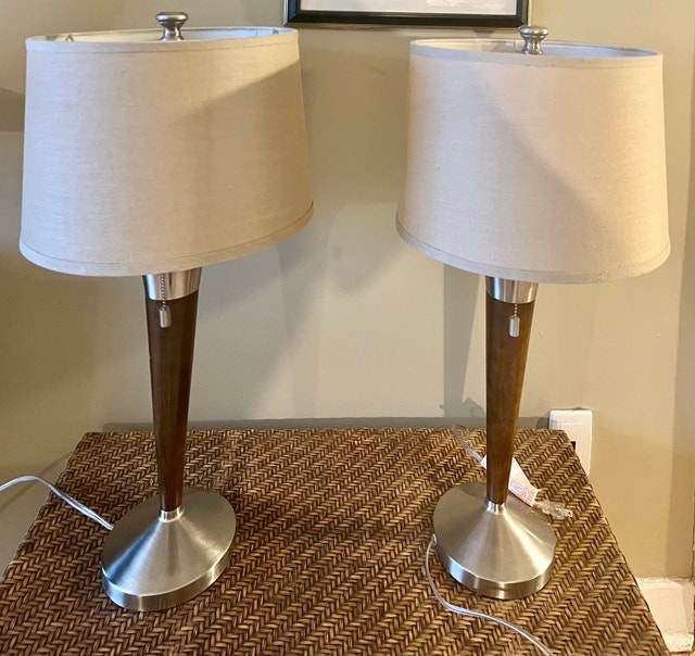 Mid-Century Modern Laurel Brass Table Lamp