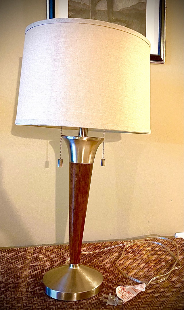 Mid-Century Modern Laurel Brass Table Lamp - photo 3