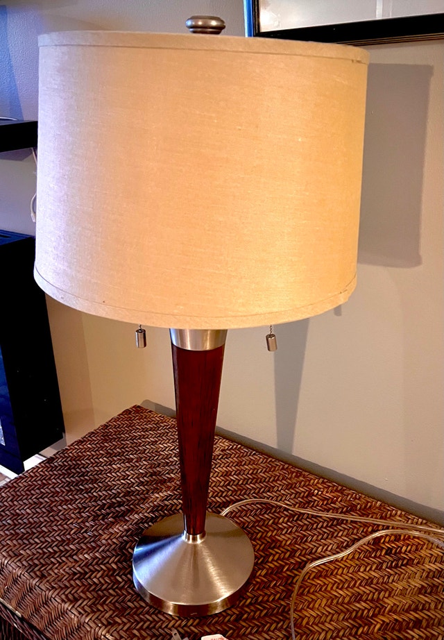 Mid-Century Modern Laurel Brass Table Lamp - photo 4