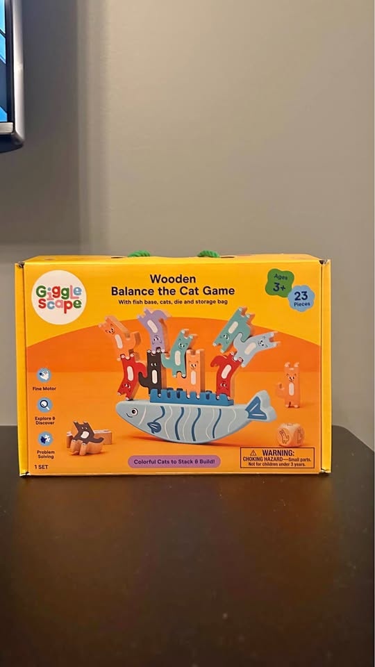 Wooden Balance the Cat Game - 23pc - Gigglescape